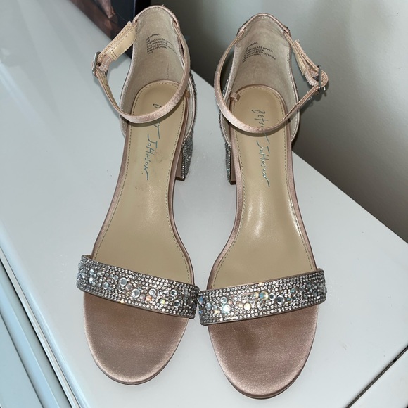 Betsey Johnson Something Blue Collection Rhinestone Heels - Picture 3 of 4